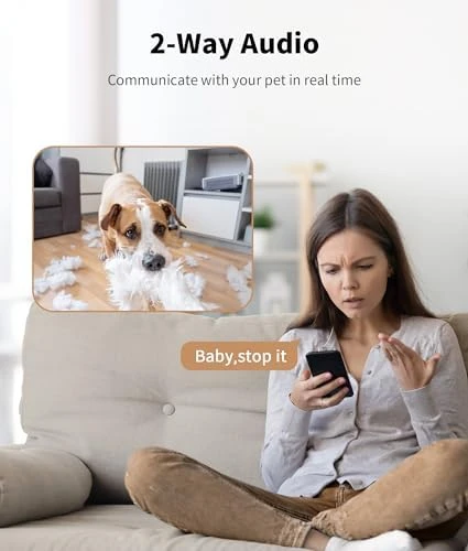 Cat Camera Treat Dispenser with AI Photo Album — Automatic Pet Feeder, TKENPRO