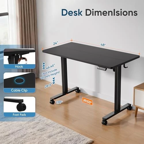 Electric Height Adjustable Standing Desk — Standing Desk, Monomi