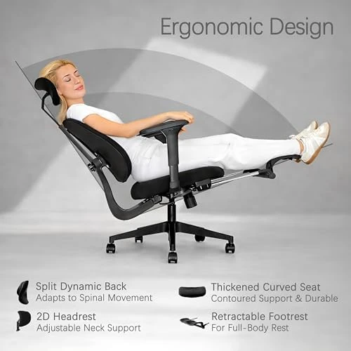 Ergonomic Office Chair with Dynamic Split-Back Design — Smart Chairs, RIEIOR