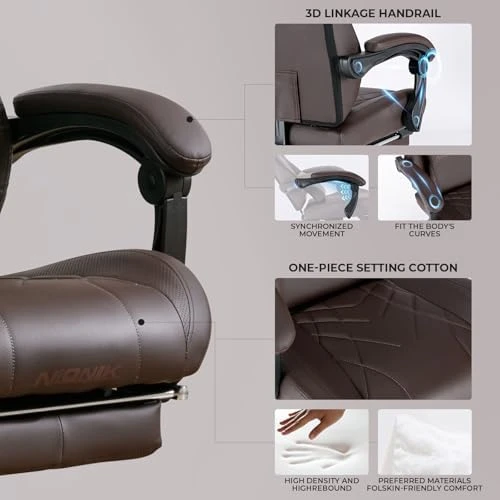 Gaming Chair with Footrest and Massage Lumbar Support — Smart Chairs, NIONIK