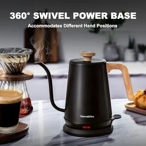 Gooseneck Electric Kettle with Thermometer — Electric Kettle, Nueve&Five