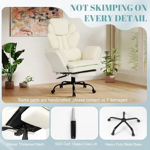 Office Chair with Flip Armrests, Reclining, Foot Rest, and Massage — Smart Chairs, Sofayonn