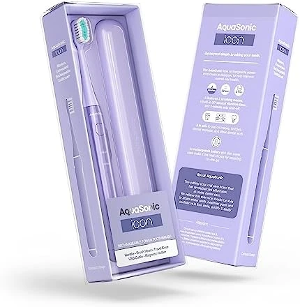 Rechargeable Toothbrush with Magnetic Holder and Travel Case — Electric Toothbrush, AquaSonic
