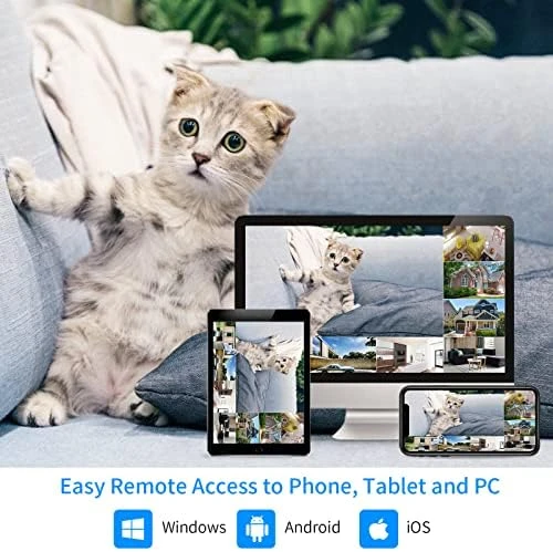 Wireless Pro WiFi Security Camera System, 16CH 4K NVR Kit, Corded Powered 8Pcs 5MP CCTV Home Security Camera System for... — Security Camera, Hiseeu