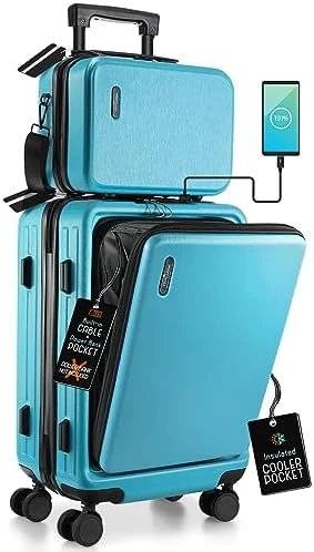 20 Inch Carry On Luggage with Cosmetic Case — Smart Luggage, TRAVELARIM