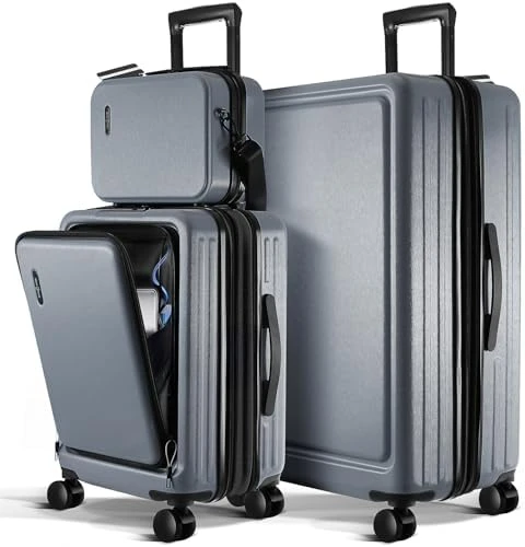 20 Inch Carry On Luggage with Cosmetic Case — Smart Luggage, TRAVELARIM