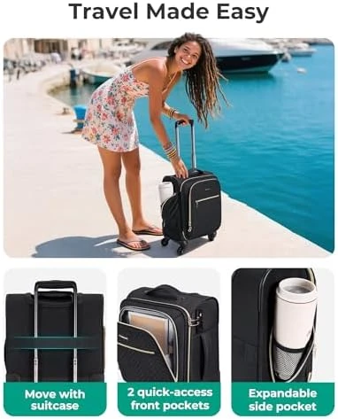 Underseat Carry On Luggage with Spinner Wheels — Smart Luggage, BAGSMART