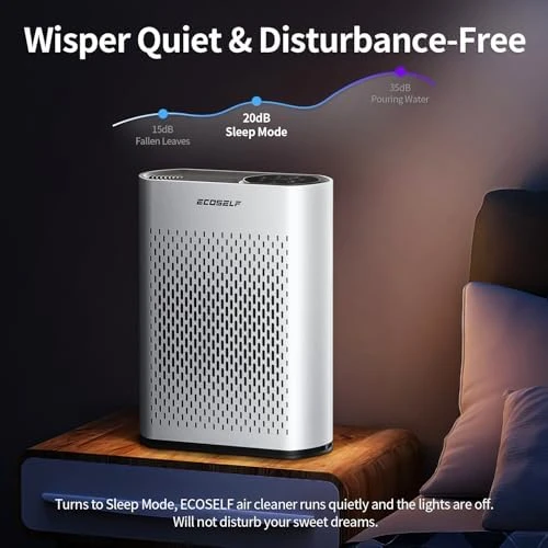 Large Room Air Purifier with True HEPA and Air Quality Display — Air Purifier, ECOSELF