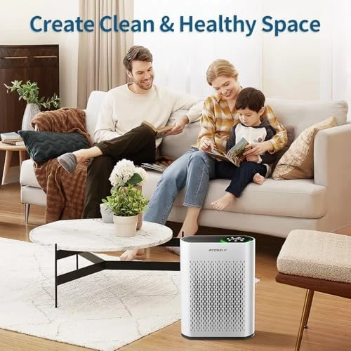 Large Room Air Purifier with True HEPA and Air Quality Display — Air Purifier, ECOSELF