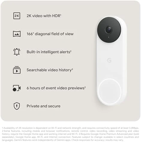 Wired Doorbell — Video Doorbell, Google