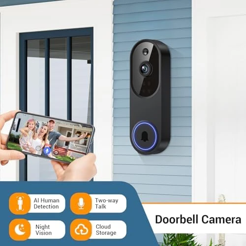 Wireless Video Doorbell Camera with Monitor — Video Doorbell, Crashirano