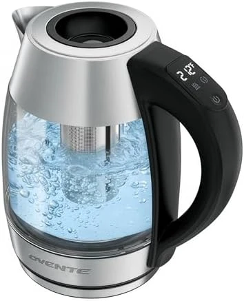 Digital Glass Electric Tea Kettle with Color-Changing LED Lights — Electric Kettle, OVENTE