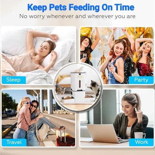 Dual Automatic Cat Feeder for 2 Cats — Automatic Pet Feeder, TYM