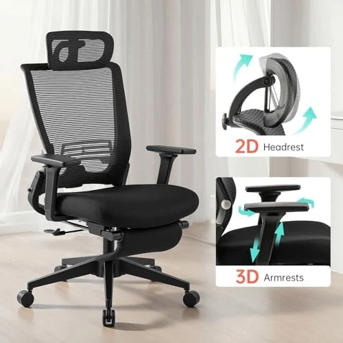 Foldable Office Chair with Foot Rest — Smart Chairs, HForesty