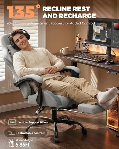 Gaming Chair with Foot Rest & Pocket Spring Cushion — Smart Chairs, GTPLAYER