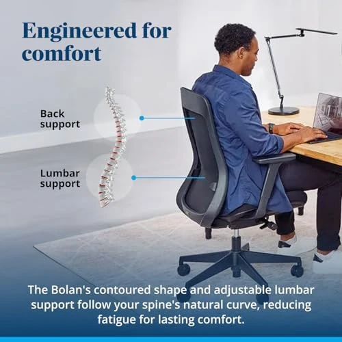 High Back Ergonomic Office Chair with Lumbar Support, Mesh Back, 4D Armrests, and 40° Recline — Smart Chairs, UPLIFT DESK