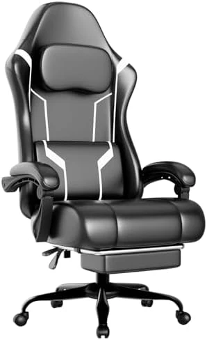 Massage Gaming Chair with Lumbar Support and Footrest — Smart Chairs, HOTOSYCH