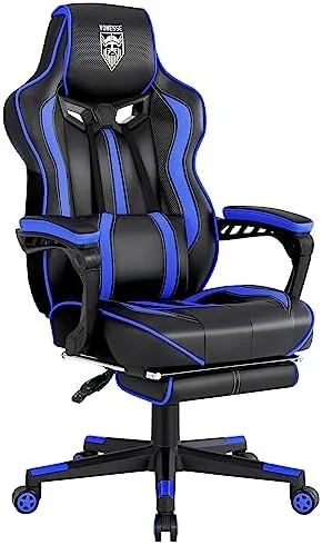 Reclining Gaming Chair with Footrest and Massage — Smart Chairs, Vonesse