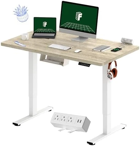 Whole-Piece Standing Desk with Clamp Power Strip — Standing Desk, FLEXISPOT
