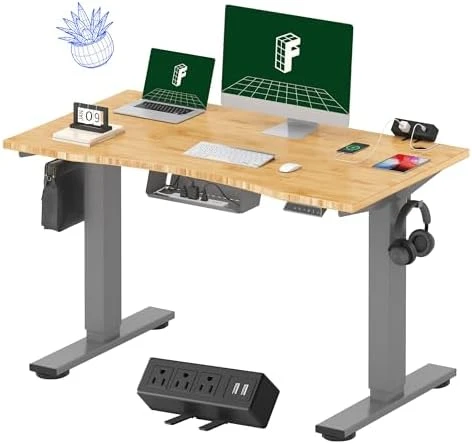 Whole-Piece Standing Desk with Clamp Power Strip — Standing Desk, FLEXISPOT