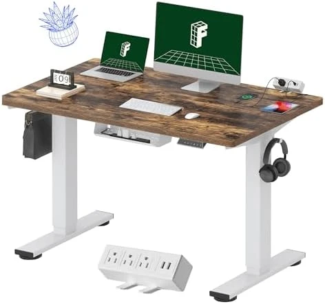 Whole-Piece Standing Desk with Clamp Power Strip — Standing Desk, FLEXISPOT