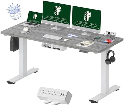 Whole-Piece Standing Desk with Clamp Power Strip — Standing Desk, FLEXISPOT