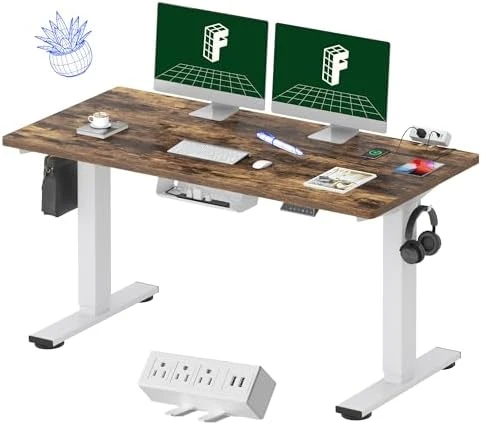 Whole-Piece Standing Desk with Clamp Power Strip — Standing Desk, FLEXISPOT