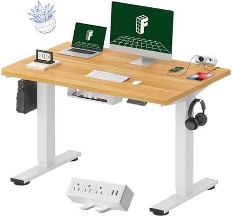 Whole-Piece Standing Desk with Clamp Power Strip — Standing Desk, FLEXISPOT