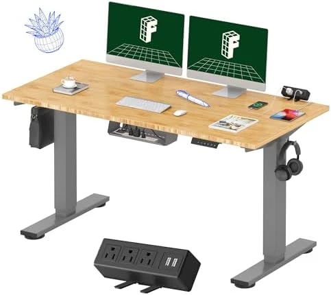 Whole-Piece Standing Desk with Clamp Power Strip — Standing Desk, FLEXISPOT