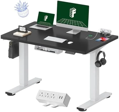 Whole-Piece Standing Desk with Clamp Power Strip — Standing Desk, FLEXISPOT