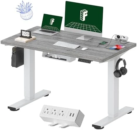 Whole-Piece Standing Desk with Clamp Power Strip — Standing Desk, FLEXISPOT