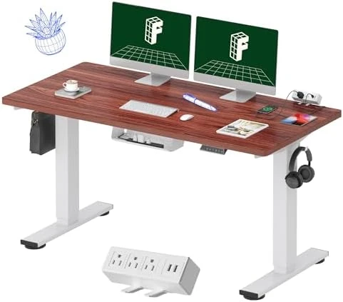 Whole-Piece Standing Desk with Clamp Power Strip — Standing Desk, FLEXISPOT