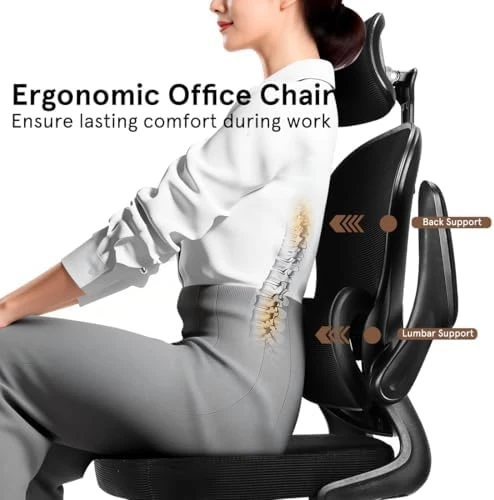 Ergonomic Mesh Office Chair with Lumbar Support — Smart Chairs, DYQKEA