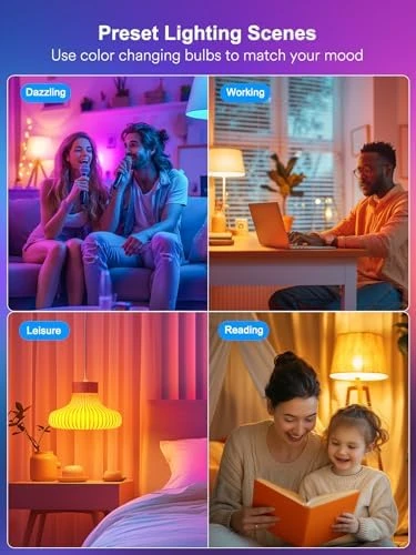 Smart Light Bulbs, Color Changing A19 LED Light Bulb — Smart Light Bulb, ANGELHALO