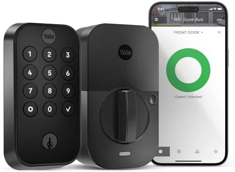 Assure Lock 2 Keypad with Wi-Fi Connect, Black Suede Deadbolt — Smart Lock, Yale