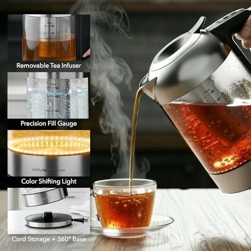 Digital Glass Electric Kettle with Temperature Control — Electric Kettle, OVENTE