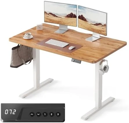 Electric Standing Desk, 48 x 24 Inches Height Adjustable Stand up Desk — Standing Desk, FEZIBO