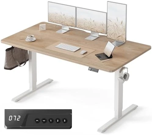 Electric Standing Desk, 48 x 24 Inches Height Adjustable Stand up Desk — Standing Desk, FEZIBO