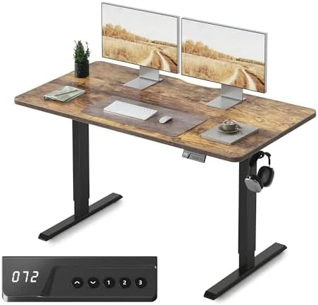 Electric Standing Desk, 48 x 24 Inches Height Adjustable Stand up Desk — Standing Desk, FEZIBO