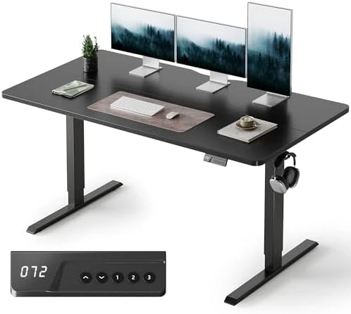 Electric Standing Desk, 48 x 24 Inches Height Adjustable Stand up Desk — Standing Desk, FEZIBO