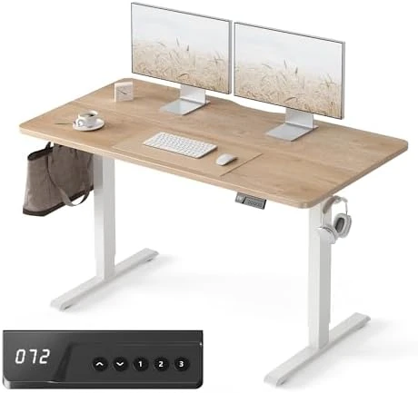 Electric Standing Desk, 48 x 24 Inches Height Adjustable Stand up Desk — Standing Desk, FEZIBO