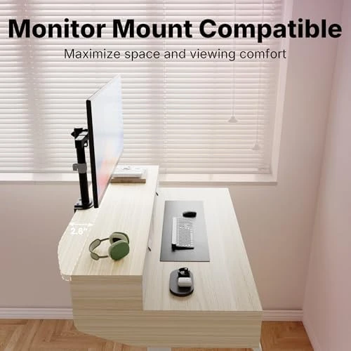 Electric Standing Desk with Drawers — Standing Desk, HUANUO