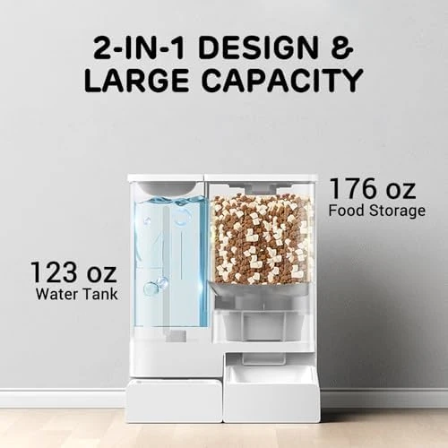 Automatic Feeder and Waterer 2-in-1 Set — Automatic Pet Feeder, iPettie