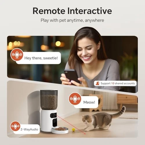 Automatic Pet Feeder with Dual Cameras and Laser Pointer — Automatic Pet Feeder, Centvicam