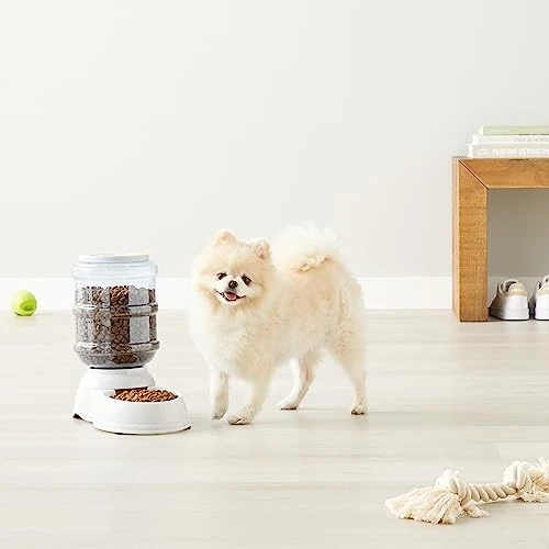 Gravity Pet Food Feeder — Automatic Pet Feeder, Amazon Basics