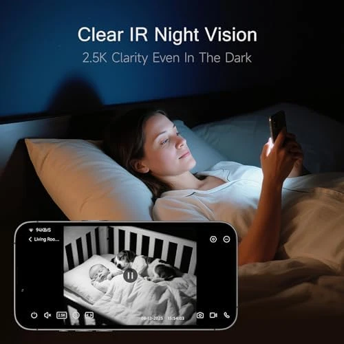 Indoor Security Camera with AI Detection and 2-Way Audio — Security Camera, CINMOORE
