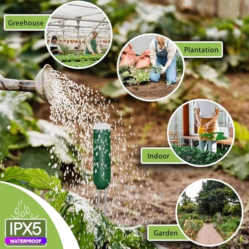 Wireless Soil Moisture Meter with Thermometer, Sunlight, and Time Display — Soil Moisture Sensor, Kithouse