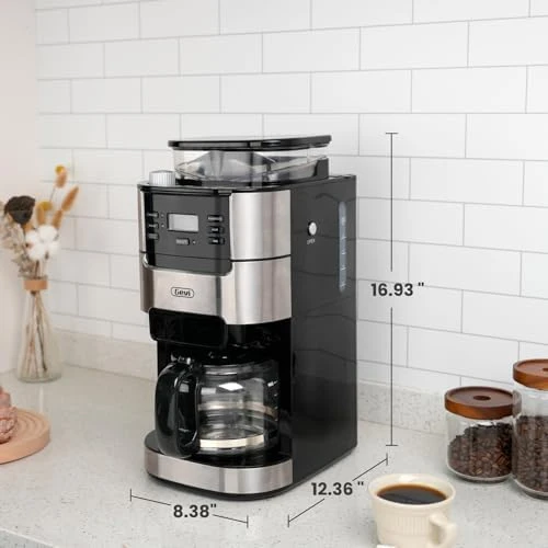 10-Cup Drip Coffee Maker with Built-in Burr Grinder — Coffee Maker, Gevi