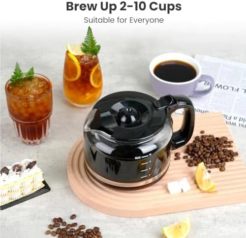 10-Cup Drip Coffee Maker with Built-in Burr Grinder — Coffee Maker, Gevi