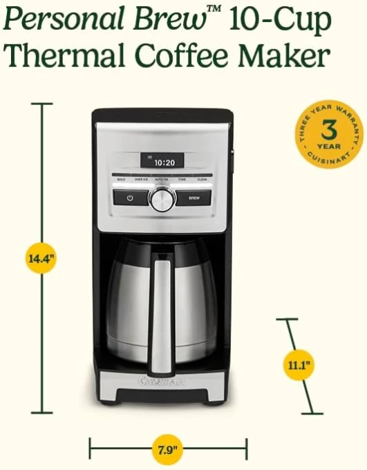 Personal Brew 10-Cup Thermal Coffee Maker — Coffee Maker, Cuisinart